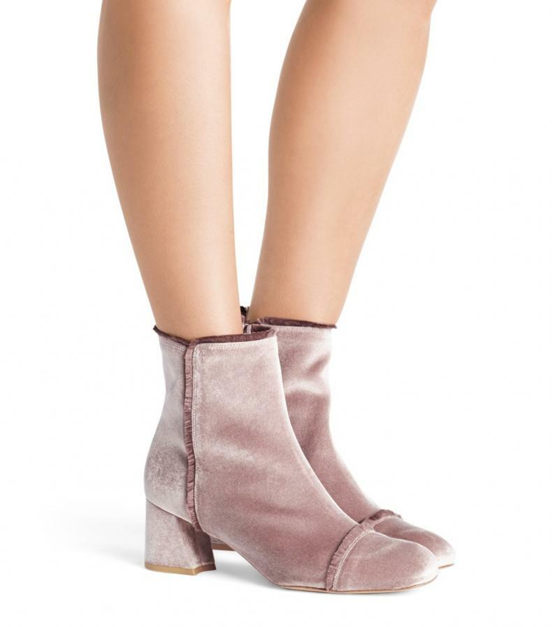 stuart weitzman velvet booties